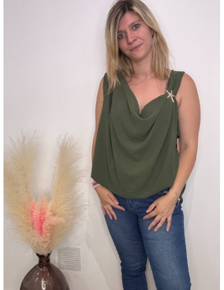 Top Bianca kaki 50/56