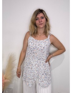 Top  Fanny bleu