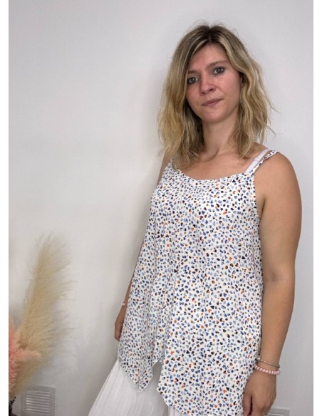Top  Fanny bleu