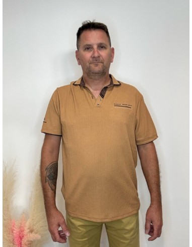 Polo homme camel