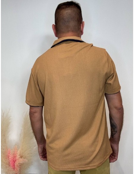 Polo homme camel