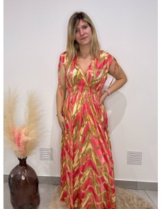 Robe longue Ingrid rose (magique) 2