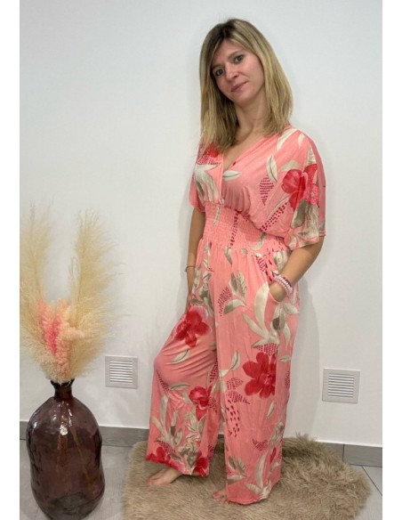 Combi pantalon Nelly rose (magique)