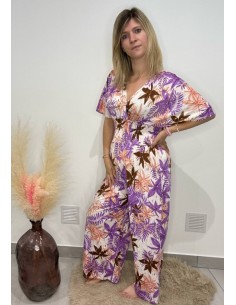 Combi pantalon Christelle violette (magique) 2