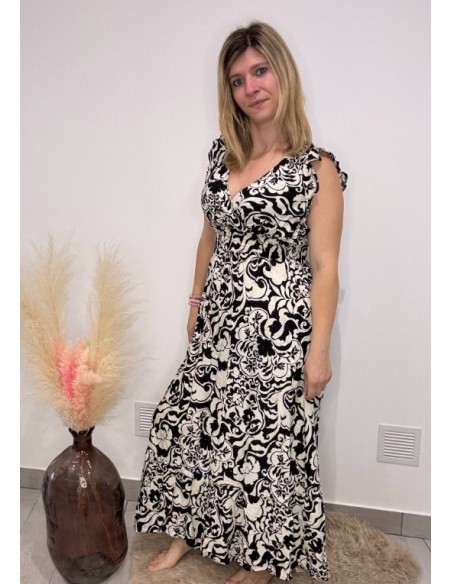 Robe Alix noire et blanche