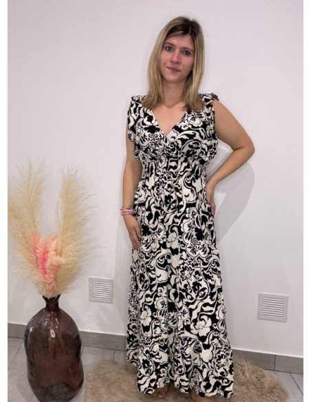 Robe Alix noire et blanche