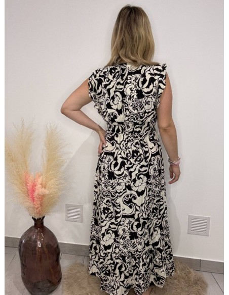 Robe Alix noire et blanche
