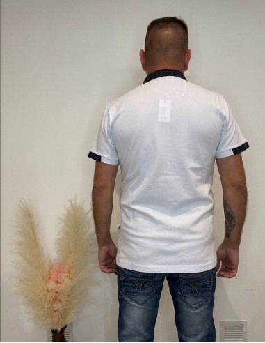 Polo blanc homme