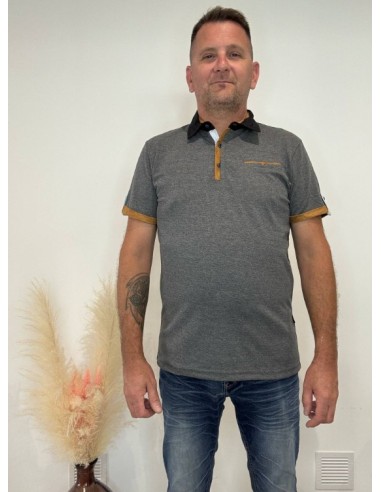 Polo gris anthracite homme
