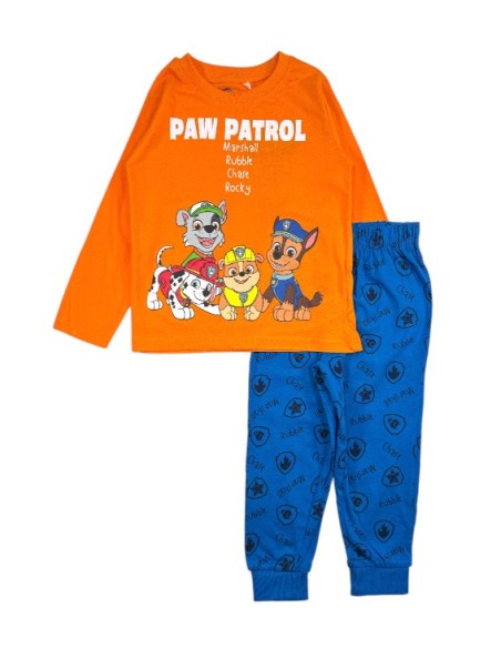 Pyjama coton Paw Patrol orange/bleu