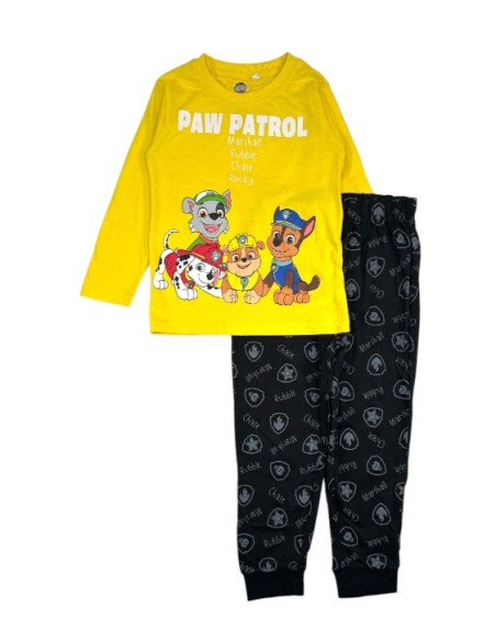 Pyjama coton Paw Patrol jaune/noir