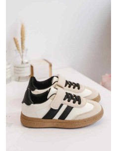 Basket enfant beige et noire