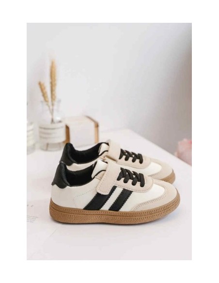 Basket enfant beige et noire