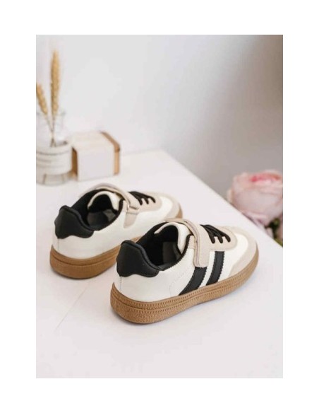 Basket enfant beige et noire
