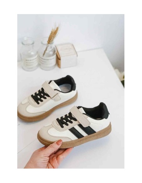 Basket enfant beige et noire