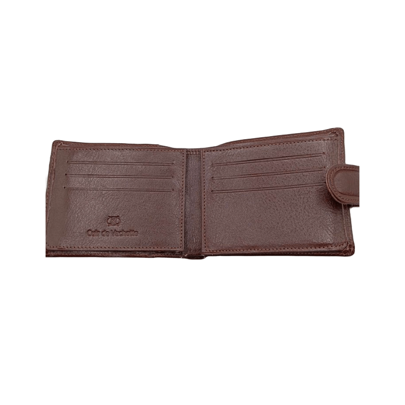 Porte feuille homme marron cuir