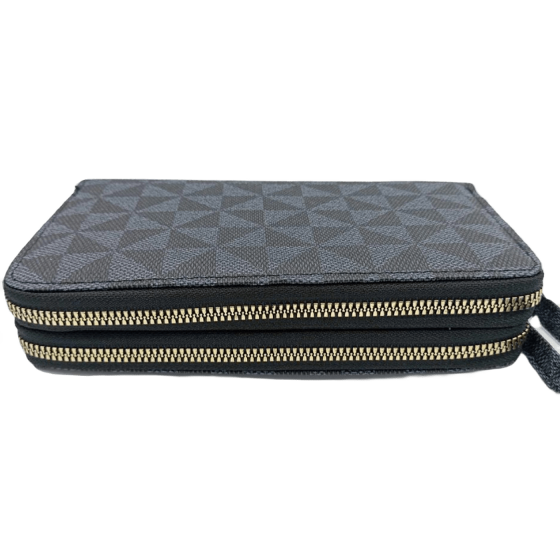 Porte feuille double noir et gris