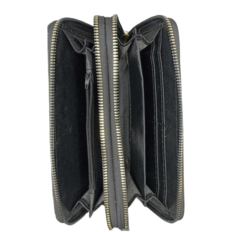 Porte feuille double noir et gris
