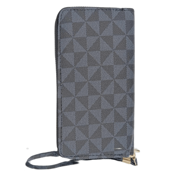 Porte feuille double noir et gris