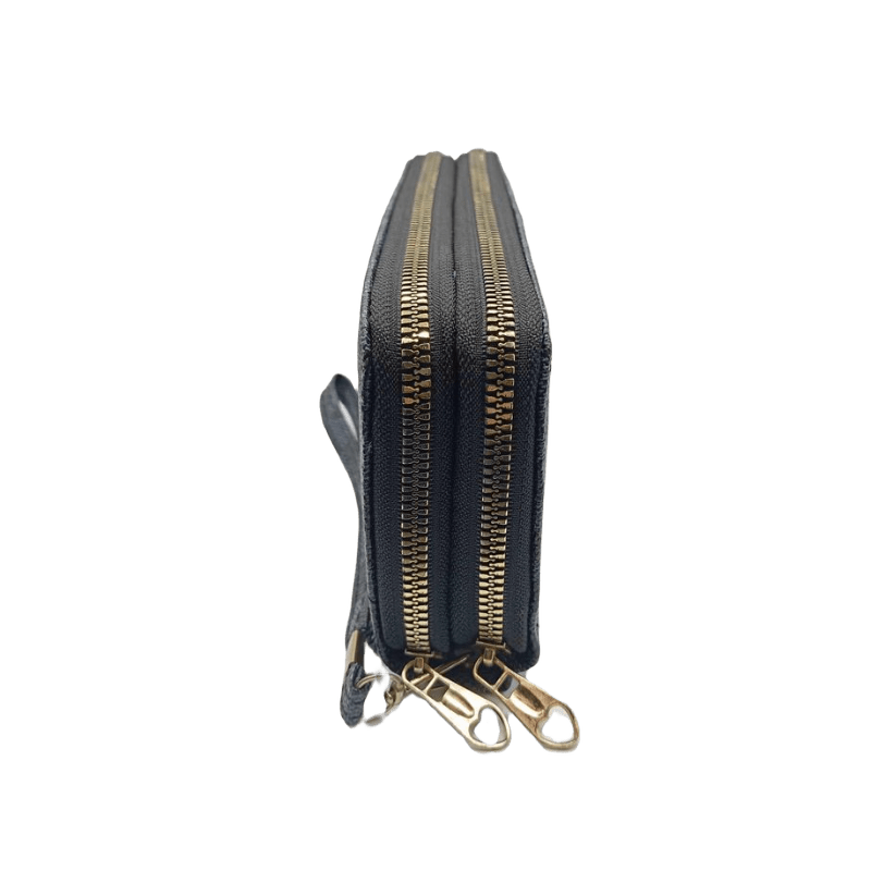 Porte feuille double noir et gris