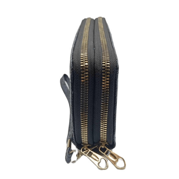 Porte feuille double noir et gris