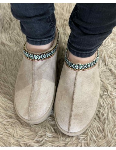 Chaussure plateforme beige