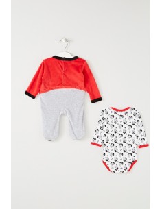 Ensemble naissance bébé Lee Cooper 4 pièces – grenouillère, body, bavo 2