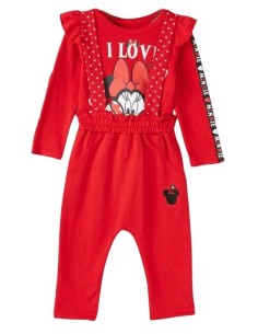 Ensemble salopette rouge Minnie