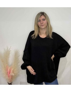 Pull femme oversize avec couture 2