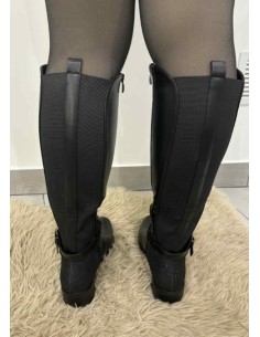Botte cavalière haute femme noire 2