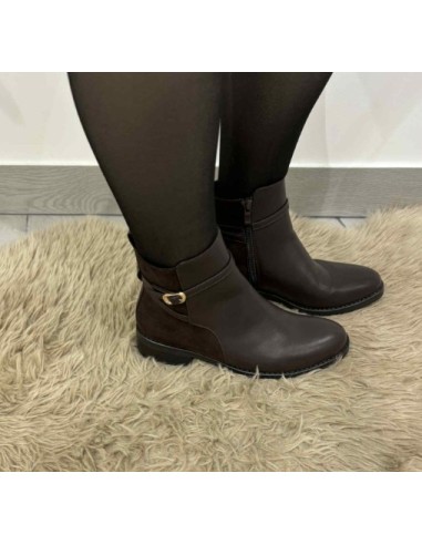 Bottine femme couleur choco tendance