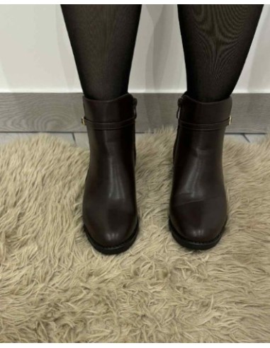 Bottine femme couleur choco tendance