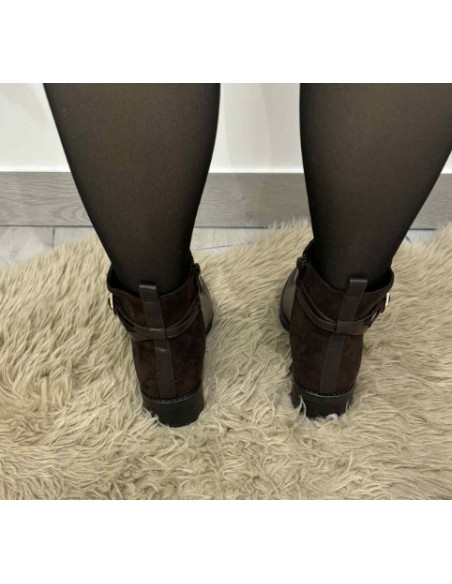 Bottine femme couleur choco tendance