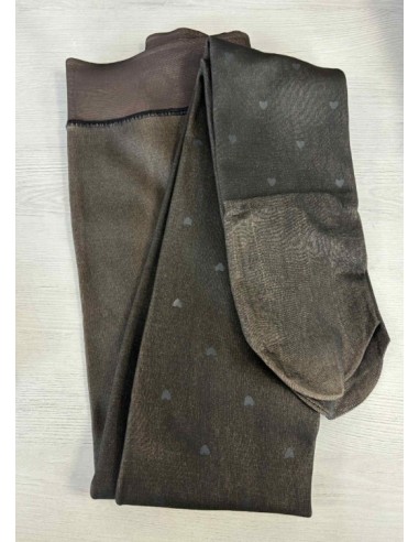 Collant polaire motif coeur