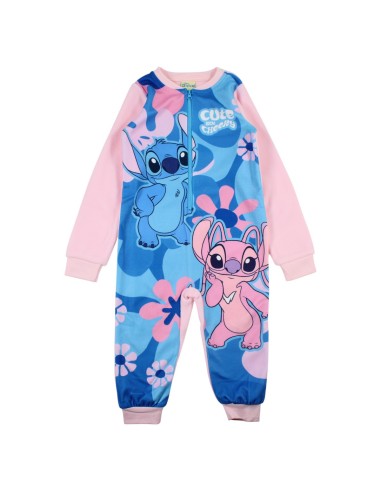 Pyjama polaire 1 pièce fille Disney Lilo & Stitch – combinaison chaude