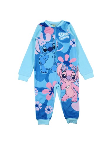 Pyjama polaire 1 pièce fille Disney Lilo & Stitch – combinaison chaude