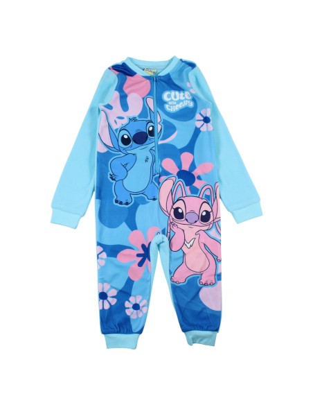 Pyjama polaire 1 pièce fille Disney Lilo & Stitch – combinaison chaude