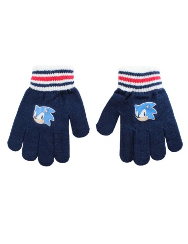 Ensemble bonnet gants cache cou Sonic marine
