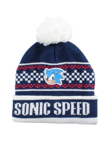 Ensemble bonnet gants cache cou Sonic marine