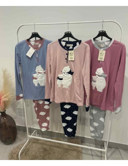 Pyjama molletonné ours polaire