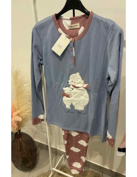 Pyjama molletonné ours polaire