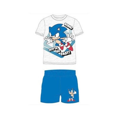 Ensemble short Sonic gris et bleu