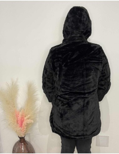 Manteau femme réversible noir du S au 3XL