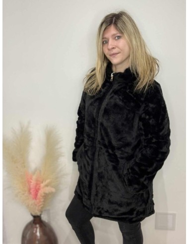 Manteau femme réversible noir du S au 3XL