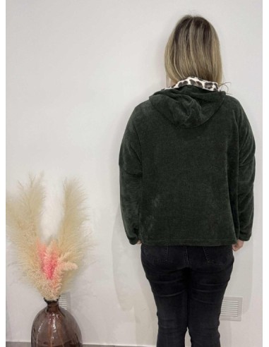 Sweat velours et léopard femme tendance mode