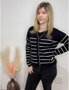 Gilet femme à rayure tendance