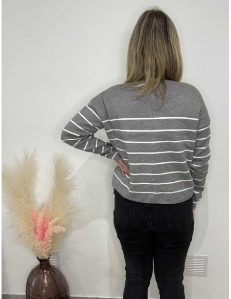 Gilet femme à rayure tendance
