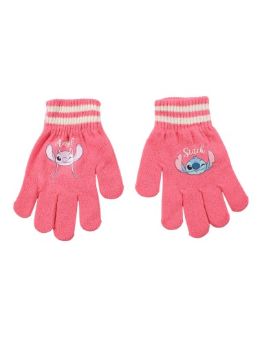 Ensemble bonnet gants cache cou Stitch rose
