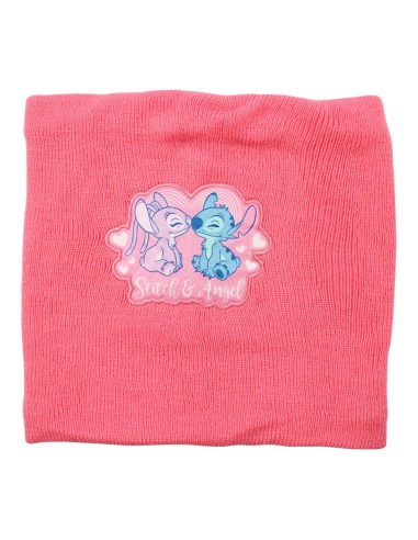 Ensemble bonnet gants cache cou Stitch rose