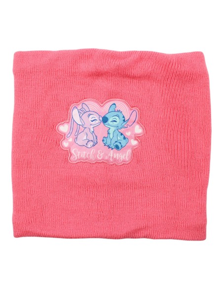Ensemble bonnet gants cache cou Stitch rose